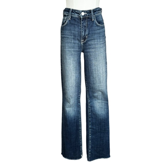 L’AGENCE Ruth High Rise Straight Leg Jeans in Naples Wash Blue Size:27 - Picture 4 of 12